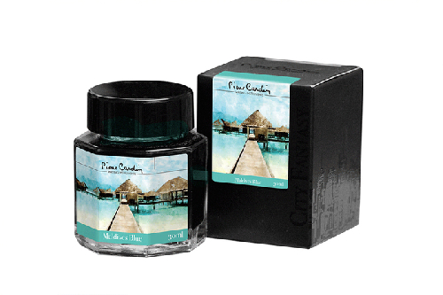 Флакон чернил Pierre Cardin 30мл, серия CITY FANTASY цвет Maldives Blue (Голубые Мальдивы)