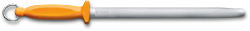 Мусат VICTORINOX Swibo, 30 см, овальная форма, мелко-средняя насечка, сталь, жёлтый