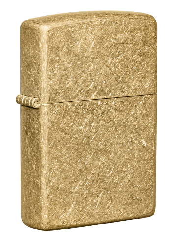 Зажигалка ZIPPO Classic с покрытием Tumbled Brass, латунь/сталь, золотистая, матовая, 38x13x57 мм