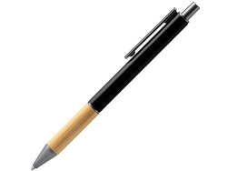Ручка шариковая металлическая с бамбуковой вставкой PENTA