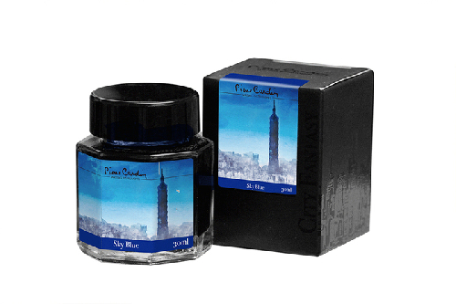 Флакон чернил Pierre Cardin 30мл, серия CITY FANTASY цвет Sky Blue (Синий Небесный)