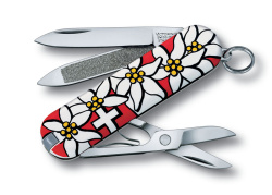 Нож-брелок VICTORINOX Classic "Edelweiss", 58 мм, 7 функций, разноцветный