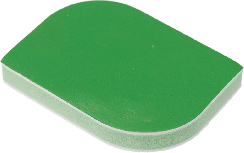 Брусок Dewal Beauty полировочный мягкий, зеленый, 2 в 1 (абразивность 400/1200 гр.)