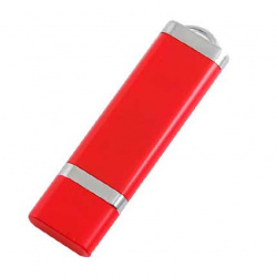 USB-Flash накопитель (флешка) "LIGHT",  4 GB пластиковый корпус, алюминиевые вставки. Красный