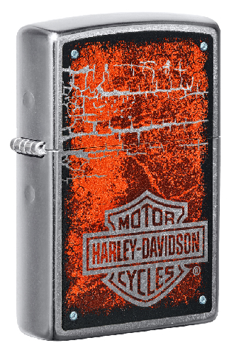 Зажигалка ZIPPO Harley-Davidson® с покрытием Street Chrome™, латунь/сталь, серебристая, 38x13x57 мм
