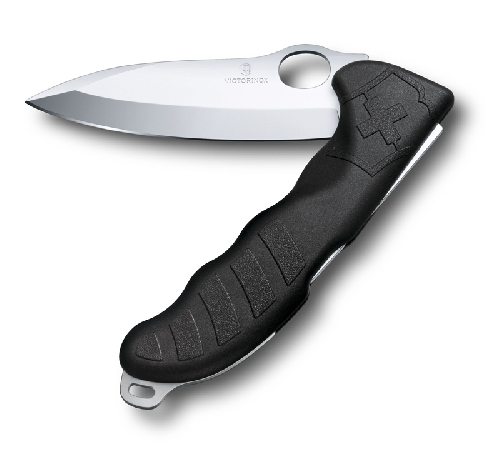 Нож охотника VICTORINOX Hunter Pro 130 мм, 2 функции, с фиксатором лезвия, чёрный