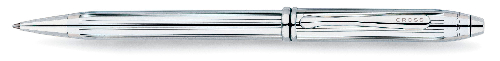 Шариковая ручка Cross Townsend, тонкий корпус. Цвет - серебристый.