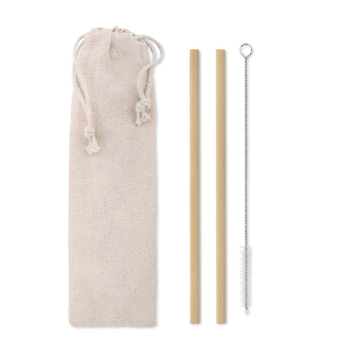Бамбуковые палочки и щеточка в NATURAL STRAW