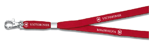 Шнурок на шею VICTORINOX, с карабином, красный, полиэстер / цинковый сплав