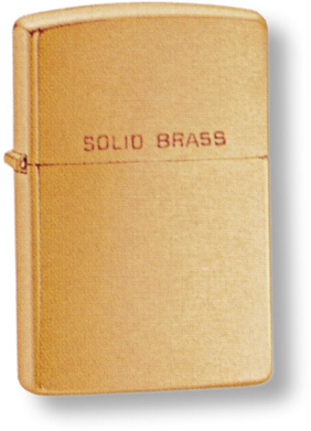 Зажигалка ZIPPO с покрытием Brushed Brass, латунь/сталь, золотистая, матовая, 38x13x57 мм