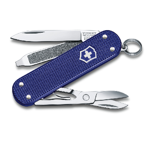 Нож-брелок VICTORINOX Classic SD Alox Colors "Night Dive", 58 мм, 5 функций, фиолетовый