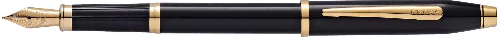 Перьевая ручка Cross Century II Black lacquer, черный лак с позолотой 23К, перо M