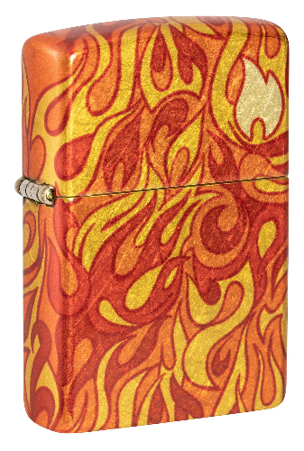 Зажигалка ZIPPO Fire с покрытием 540 Tumbled Brass, латунь/сталь, разноцветная, 38x13x57 мм