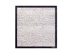 Шелковый платок Léopardo White-grey