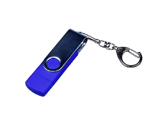 USB 3.0/micro USB/Type-C- флешка на 32 Гб с поворотным механизмом