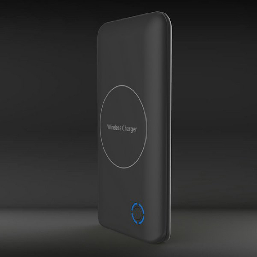 Беспроводное зарядное устройство, 6000 mAh, черный, покрытие soft touch
