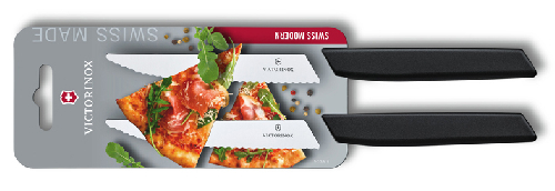 Набор из 2 ножей для стейка и пиццы VICTORINOX Swiss Modern, 12 см, с волнистой кромкой, в блистере
