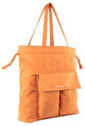 Сумка-шоппер BUGATTI Bona, оранжевая, полиэстер/сатиновый нейлон, 45х9х41 см, 13 л
