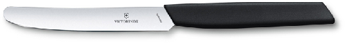 Нож столовый VICTORINOX Swiss Modern, лезвие 11 см с прямой кромкой, чёрный