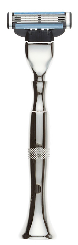 Станок для бритья IL Ceppo, MACH3, никелированная латунь, рукоять - серебристый цвет