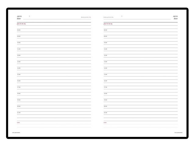 Ежедневник недатированный А5 Sidney Nebraska с белым срезом
