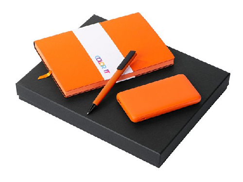 Подарочный набор COLOR IT c блокнотом, ручкой и повербанком, 10000 mAh