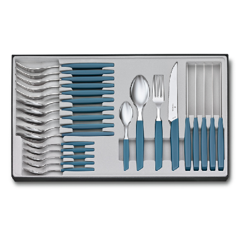 Набор из 24 столовых принадлежностей VICTORINOX Swiss Modern: 6 ножей для стейка, 6 вилок, 12 ложек