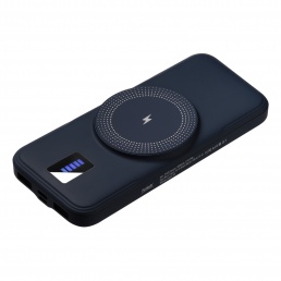 Внешний аккумулятор с подсветкой и беспроводной зарядкой Ultra Wireless Magnetic 10000 mAh, черный