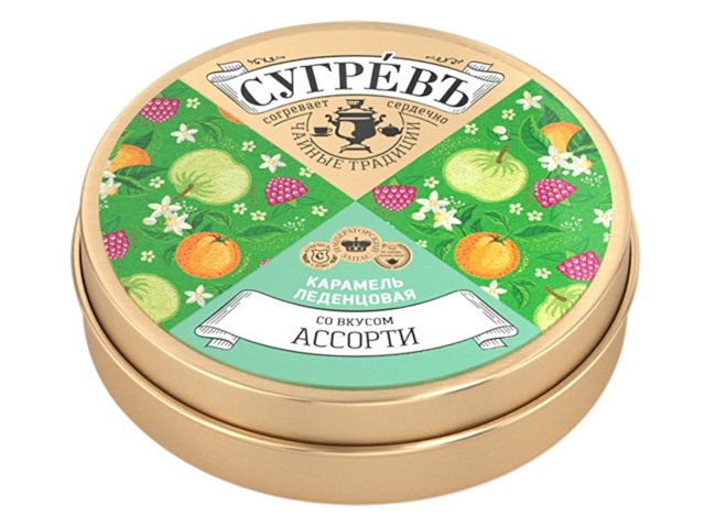 Карамель леденцовая со вкусом апельсина в банке