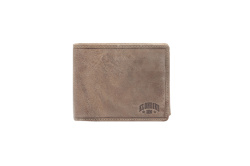 Бумажник KLONDIKE «Rob», натуральная кожа в коричневом цвете, 12,5 х 10 см
