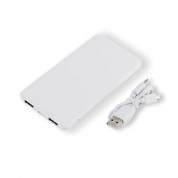 Зарядное устройство "Slim", 5000 mAh, цвет белый