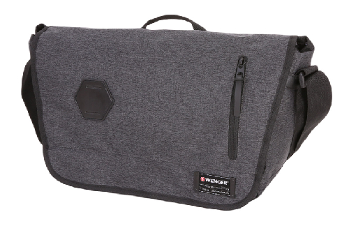 Сумка наплечная WENGER 13'', cерая, ткань Grey Heather/ полиэстер 600D PU , 42х13х26 см, 14 л