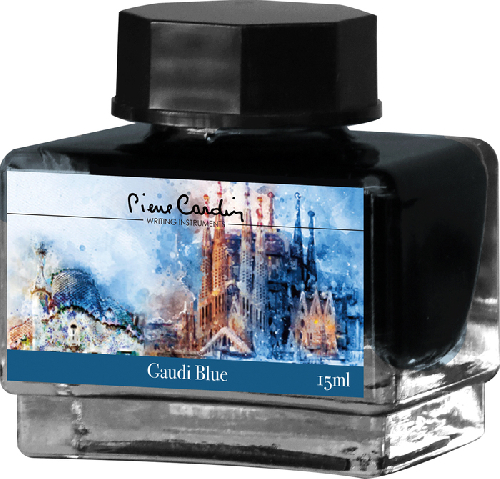 Флакон чернил Pierre Cardin 15мл, серия CITY FANTASY цвет Gaudi Blue (Синий Гауди)
