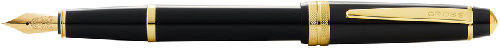 Перьевая ручка Cross Bailey Light Polished Black Resin and Gold Tone, перо F