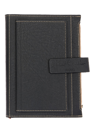 Записная книжка Pierre Cardin в обложке, черная, 21,5 х 15,5, 3,5 см