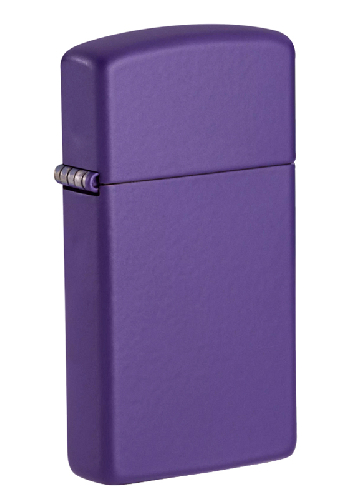 Зажигалка ZIPPO Slim® с покрытием Purple Matte, латунь/сталь, фиолетовая, матовая, 29x10x60 мм