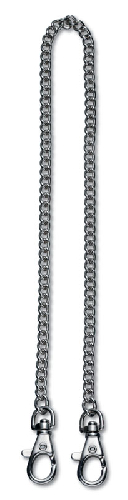 Цепочка VICTORINOX, 40 см, диаметр 1,5 мм, с 2 карабинами, никелированная
