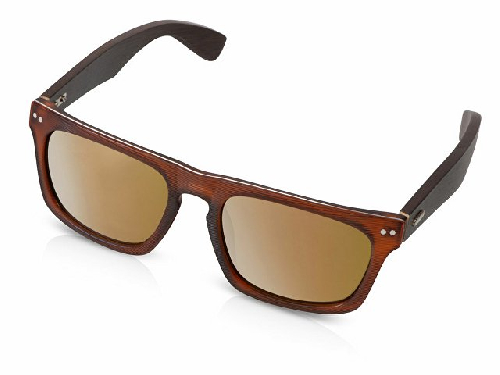 Очки солнцезащитные из бамбука с зеркальными линзами Rockwood mirror