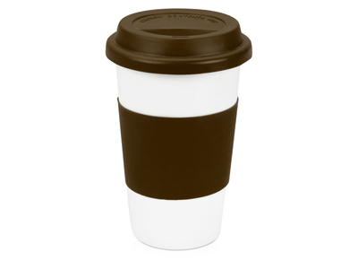 Кружка Нью-Йорк  с силиконовой крышкой и манжетой