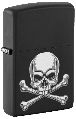 Зажигалка ZIPPO с покрытием Black Matte, латунь/сталь, серебристая, 38x13x57 мм