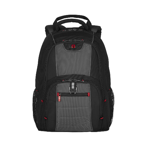 Рюкзак WENGER Pillar 16'', черный/серый, полиэстер, 38 x 25 x 48 см, 25 л