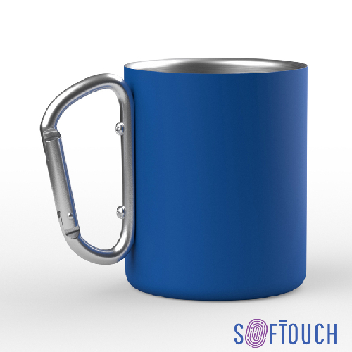 Кружка с карабином "Юта", покрытие soft touch, 0,3 л.