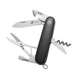 Нож перочинный Stinger, 90 мм, 11 функций, материал рукояти: АБС-пластик (чёрный), в блистере