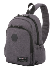 Рюкзак SWISSGEAR 13'', cерый, ткань Grey Heather/ полиэстер 600D PU , 25х14х35 см, 12 л
