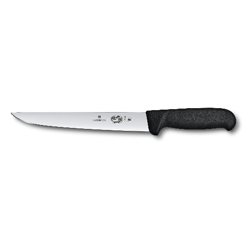 Нож обвалочный / жиловочный VICTORINOX Fibrox с прямым лезвием 20 см, чёрный