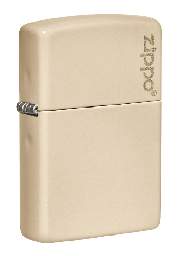 Зажигалка ZIPPO Classic с покрытием Flat Sand, латунь/сталь, бежевая, глянцевая, 38x13x57 мм