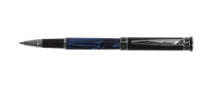 Ручка-роллер Pierre Cardin GAMME Special. Цвет  - черный с синим узором. Упаковка E.