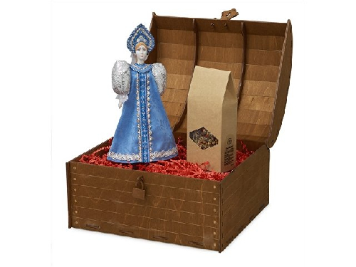 Подарочный набор: кукла фарфоровая, чай Малина с мятой