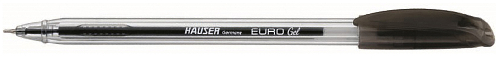Гелевая ручка Hauser Euro Gel, пластик, цвет черный