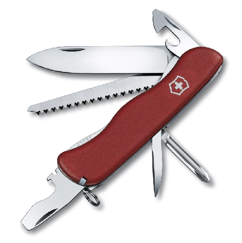 Нож перочинный VICTORINOX Trailmaster, 111 мм, 12 функций, с фиксатором лезвия, красный